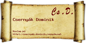 Csernyák Dominik névjegykártya