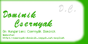 dominik csernyak business card